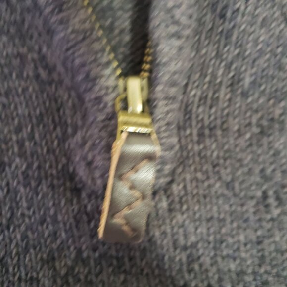 Eddie Bauer Mens Gray Sweater Size L 1/4 Zip Knit Grandpa Normcore Everyday - Picture 5 of 9